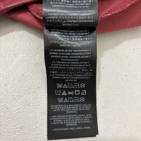 Guess Faux Leather Burgundy  Bodysuit Zipped Biker Gothic Women Small - Picture 11 of 16